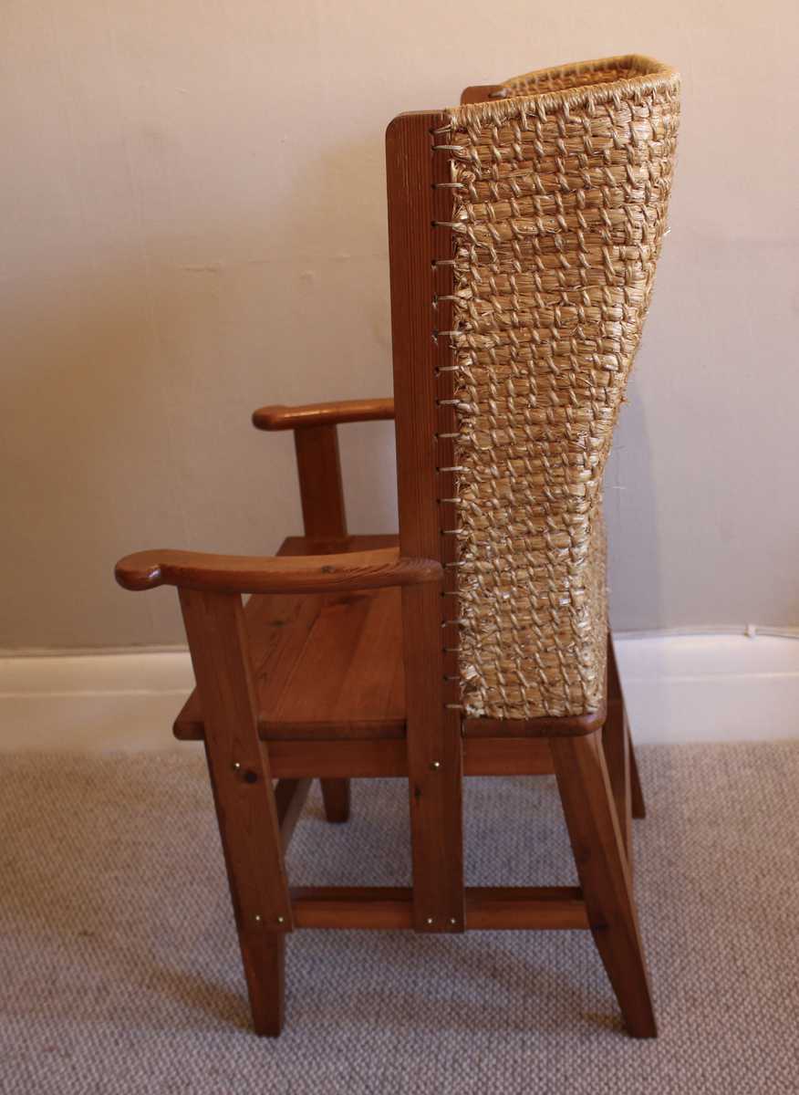 Orkney Chair of Small Proportions in Pine and Straw Circa 1970 - Image 2