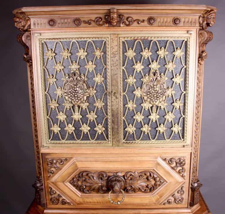 A Fine Italian Carved Walnut Cocktail Cabinet - Image 2