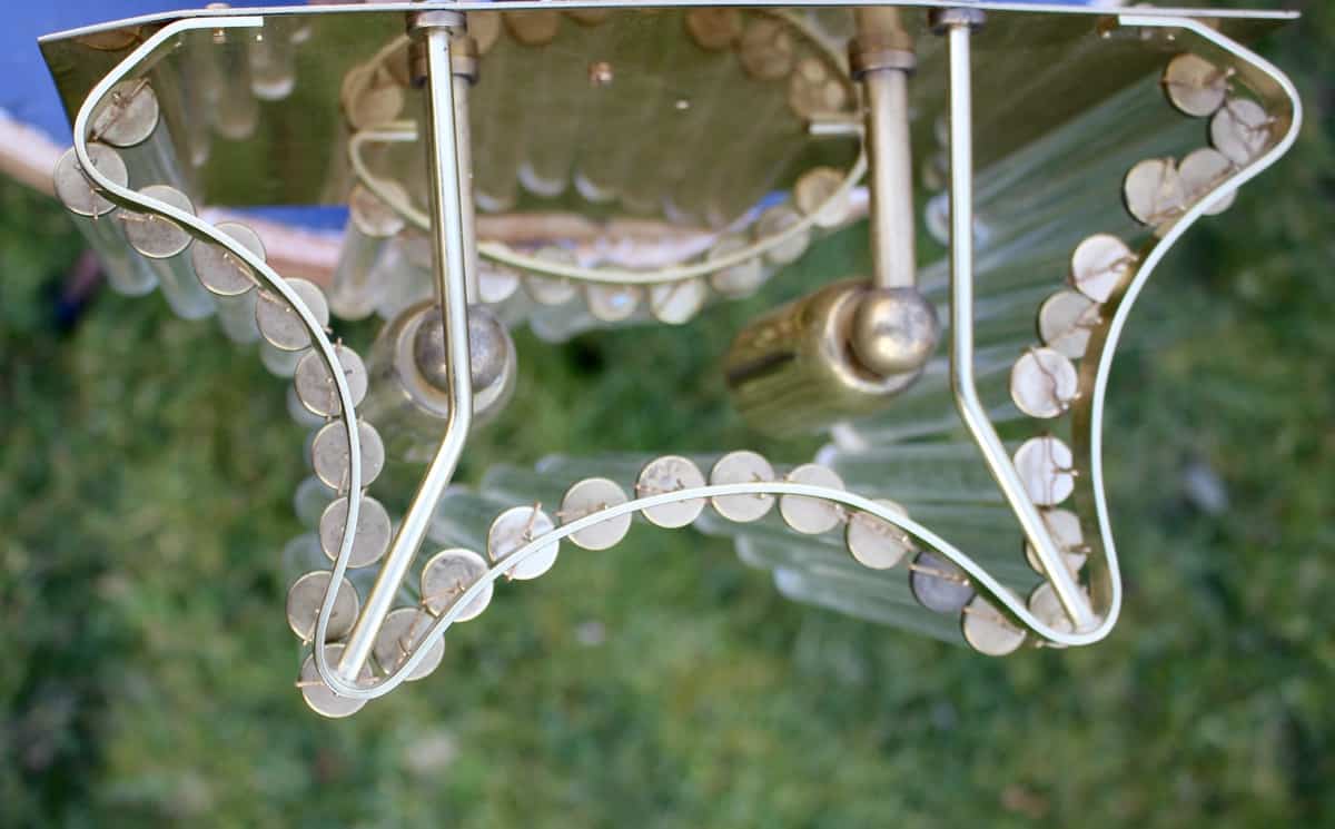 Pair of Midcentury Style Gilt Double Tier Wall Lights by Ernst Palme - Image 4