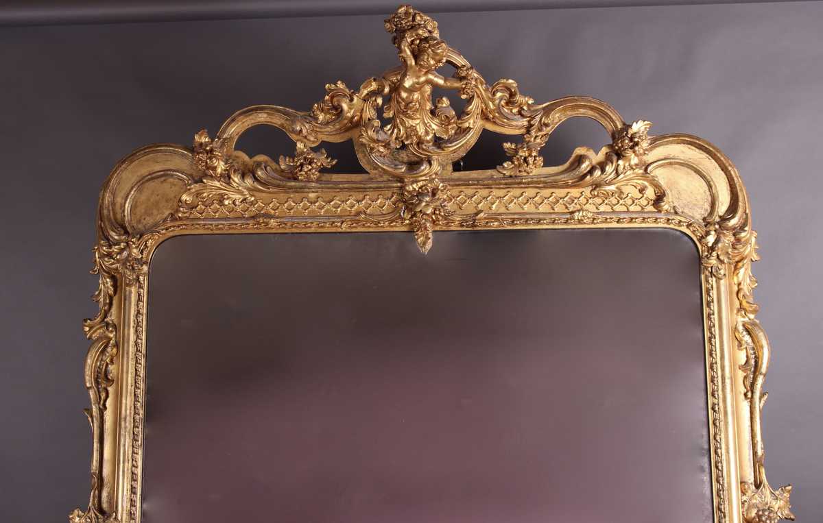 Victorian Giltwood and Composition Wall Mirror by Charles Nosotti, London Circa 1870 - Image 7