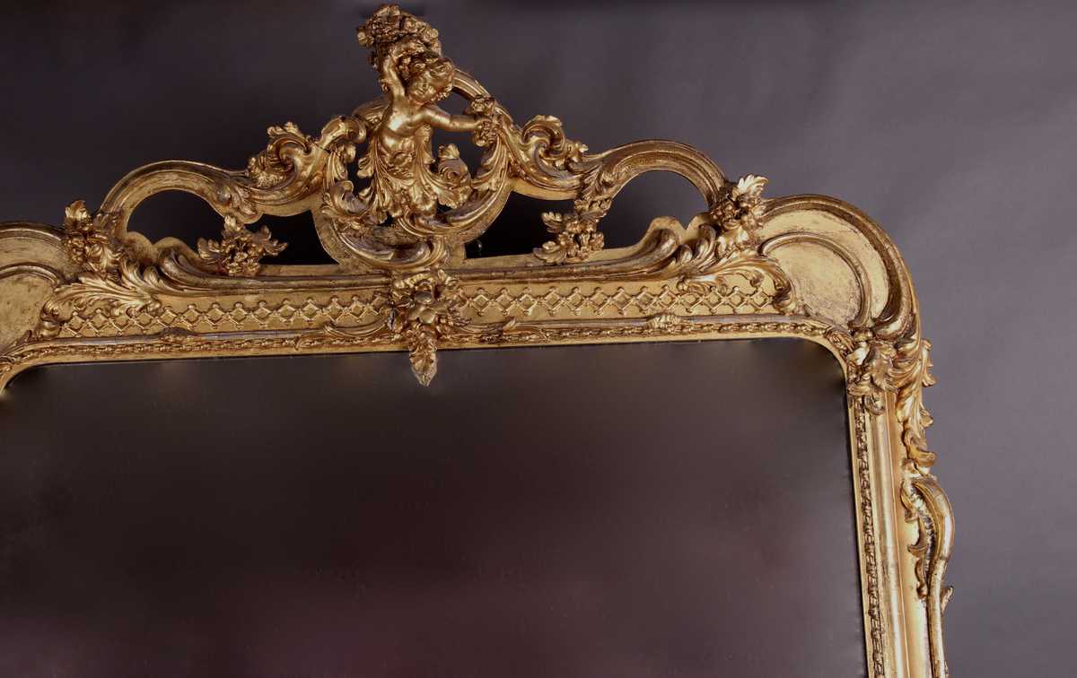 Victorian Giltwood and Composition Wall Mirror by Charles Nosotti, London Circa 1870 - Image 8