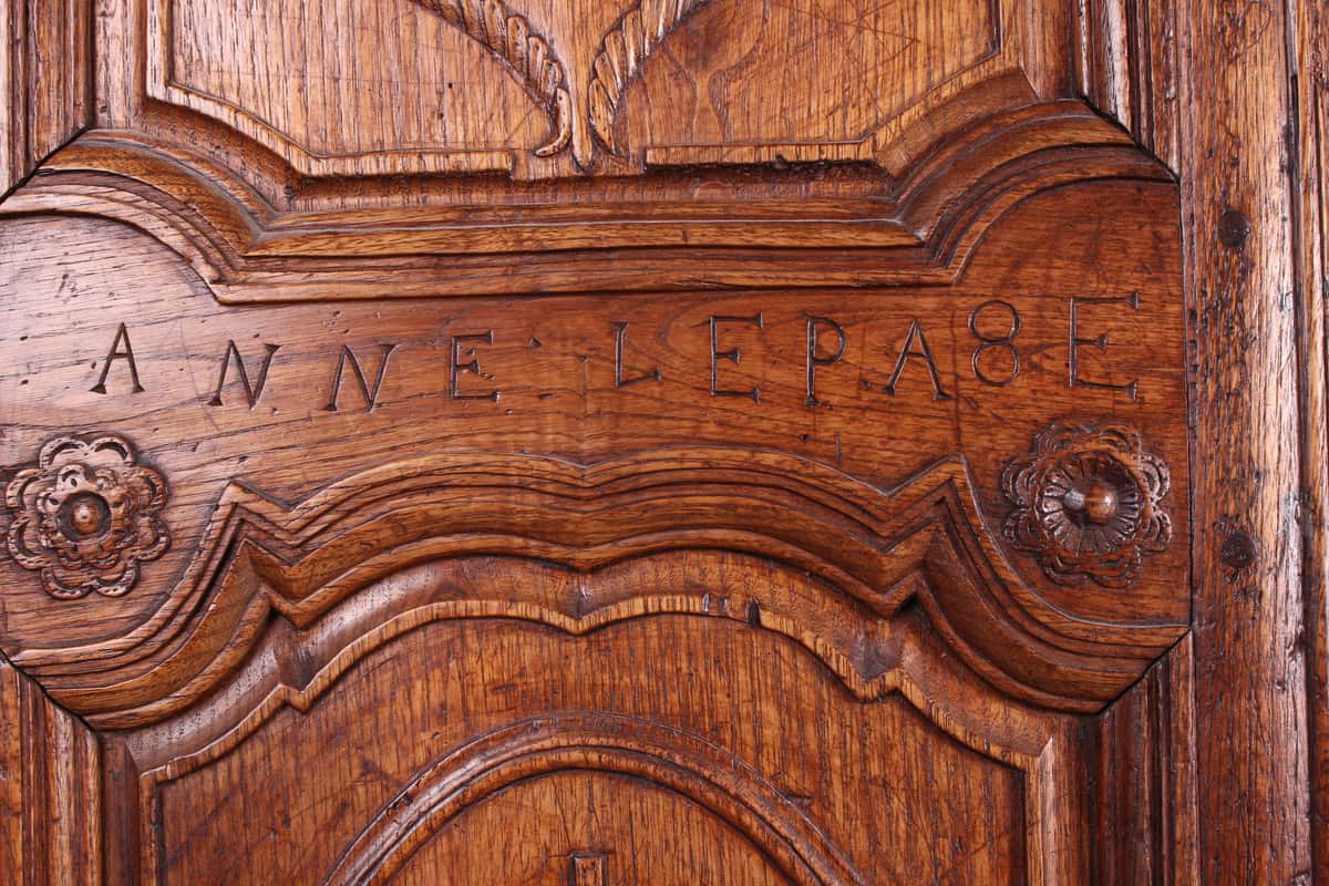 An Eighteenth Century French Oak Breton Wardrobe or Cupboard - Image 5