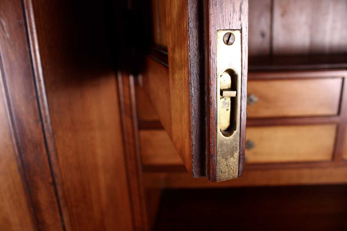 A Late Victorian Aesthetic Movement Walnut Wardrobe by W Walker & Sons, London - Image 7