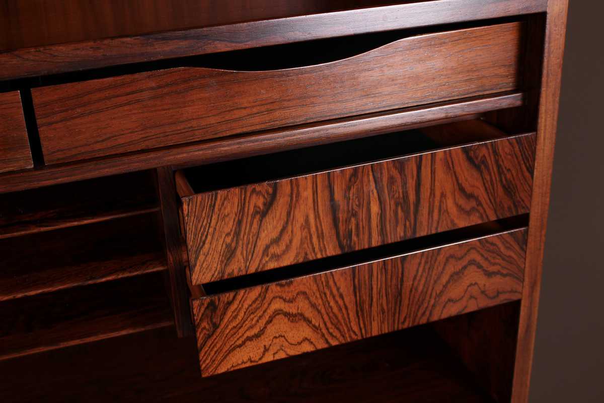 A Danish Rosewood Bureau Bookcase by Omann Jun Model No. 9 - Image 8