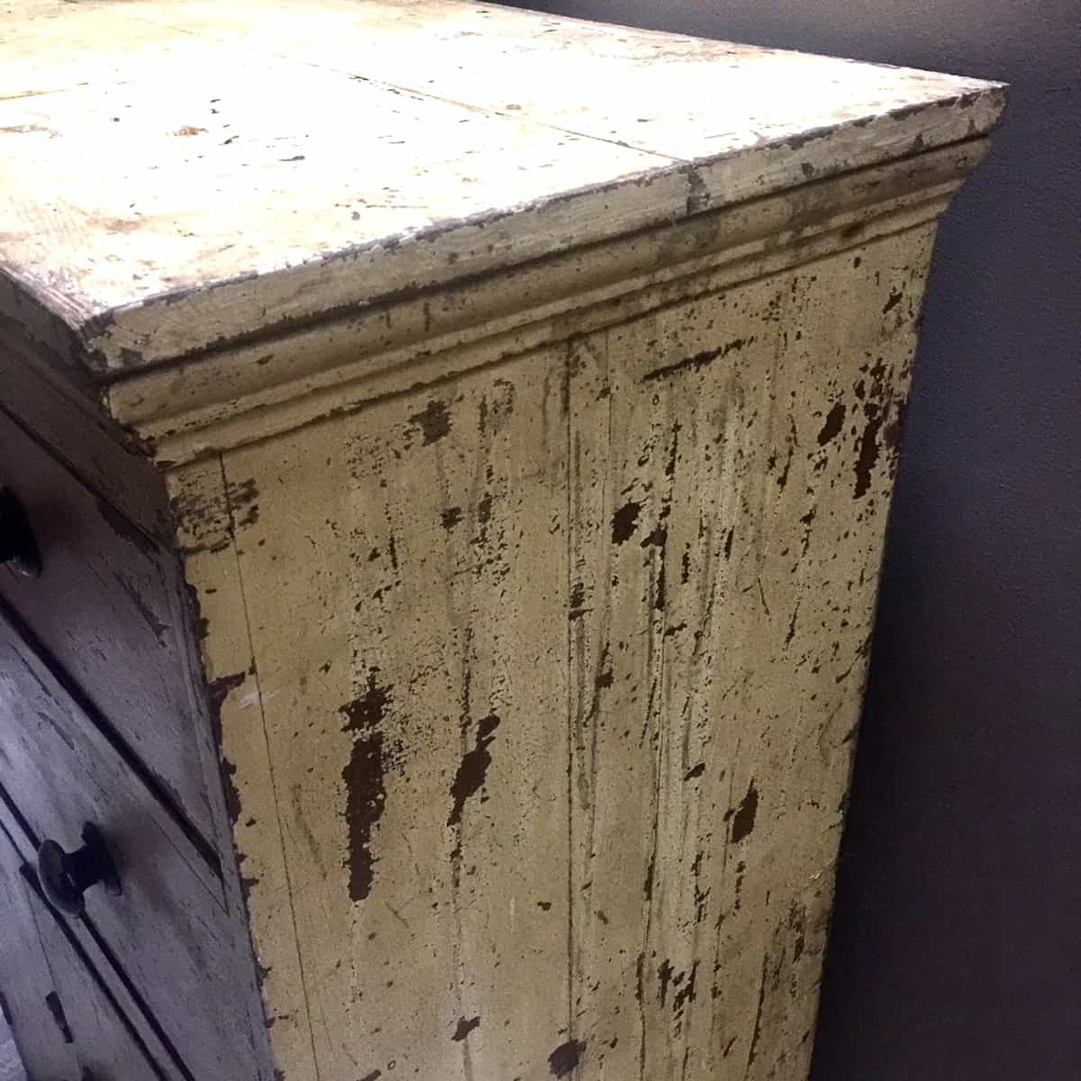 A Victorian Painted Pine Kitchen Cupboard With Its Original Paint - Image 8