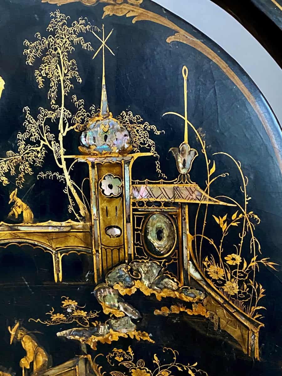 A Victorian Japanned and Inlaid Papier Mache Slipper Chair - Image 8