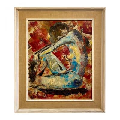 Figurative Nude Life Study Oil Painting