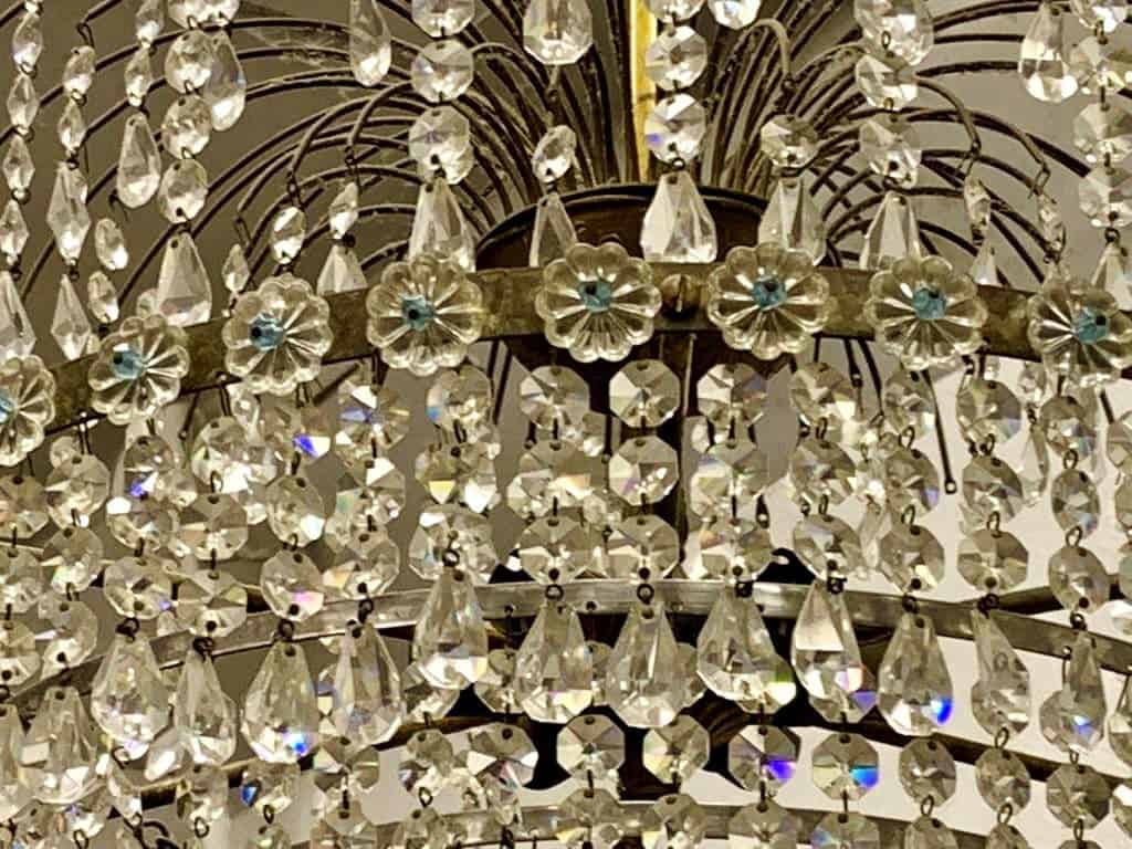 Vintage Crystal Five Tier Chandelier (Eight Available) - Image 5