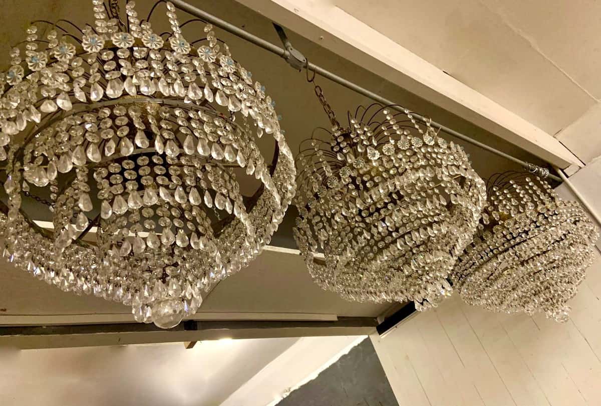 Vintage Crystal Five Tier Chandelier (Eight Available) - Image 3