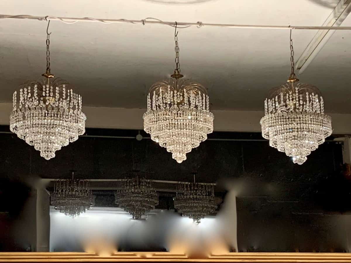 Vintage Crystal Five Tier Chandelier (Eight Available) - Image 2
