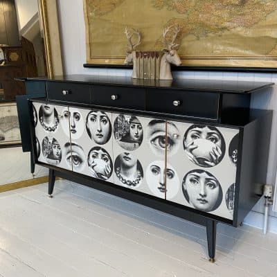 A Handfinished 1950s Sideboard With Fornasetti Decoupage