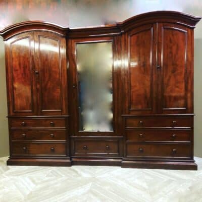 Large Victorian Mahogany Wardrobe by Lamb of Manchester