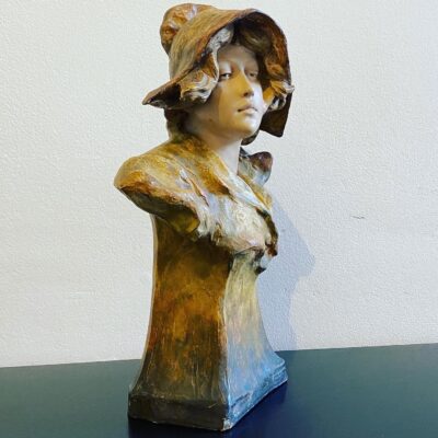 Art Nouveau Goldscheider Bust Of A Young Maiden