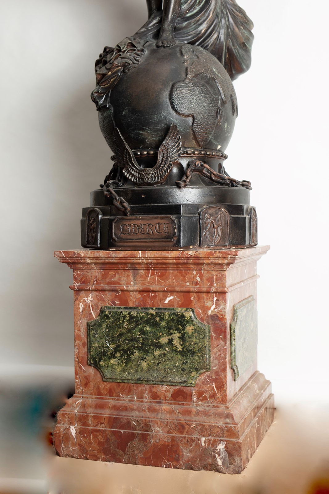 A Large Bronzed And Verdigris Plaster Statue By L Maurer Dated 1880 - Image 11