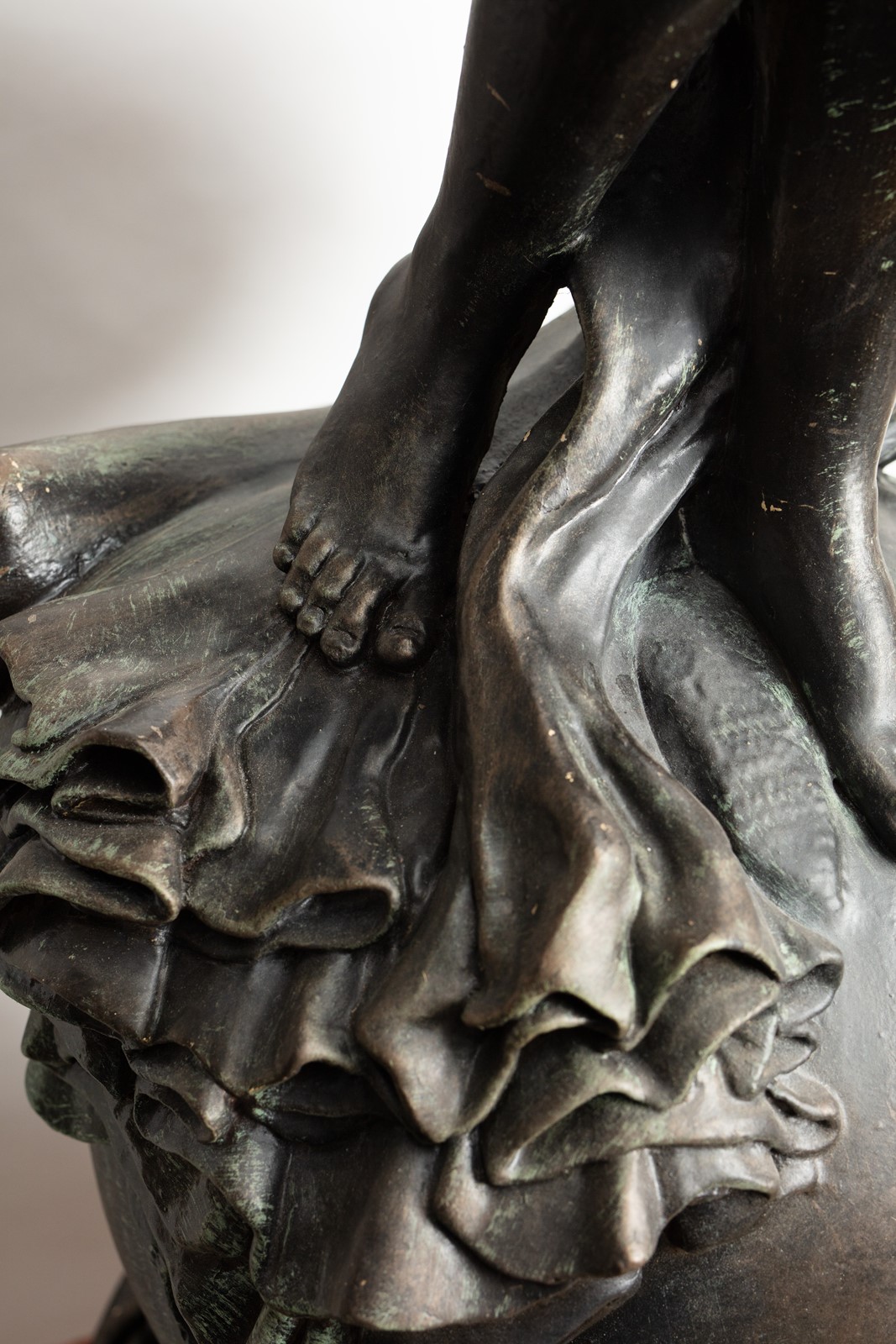 A Large Bronzed And Verdigris Plaster Statue By L Maurer Dated 1880 - Image 7