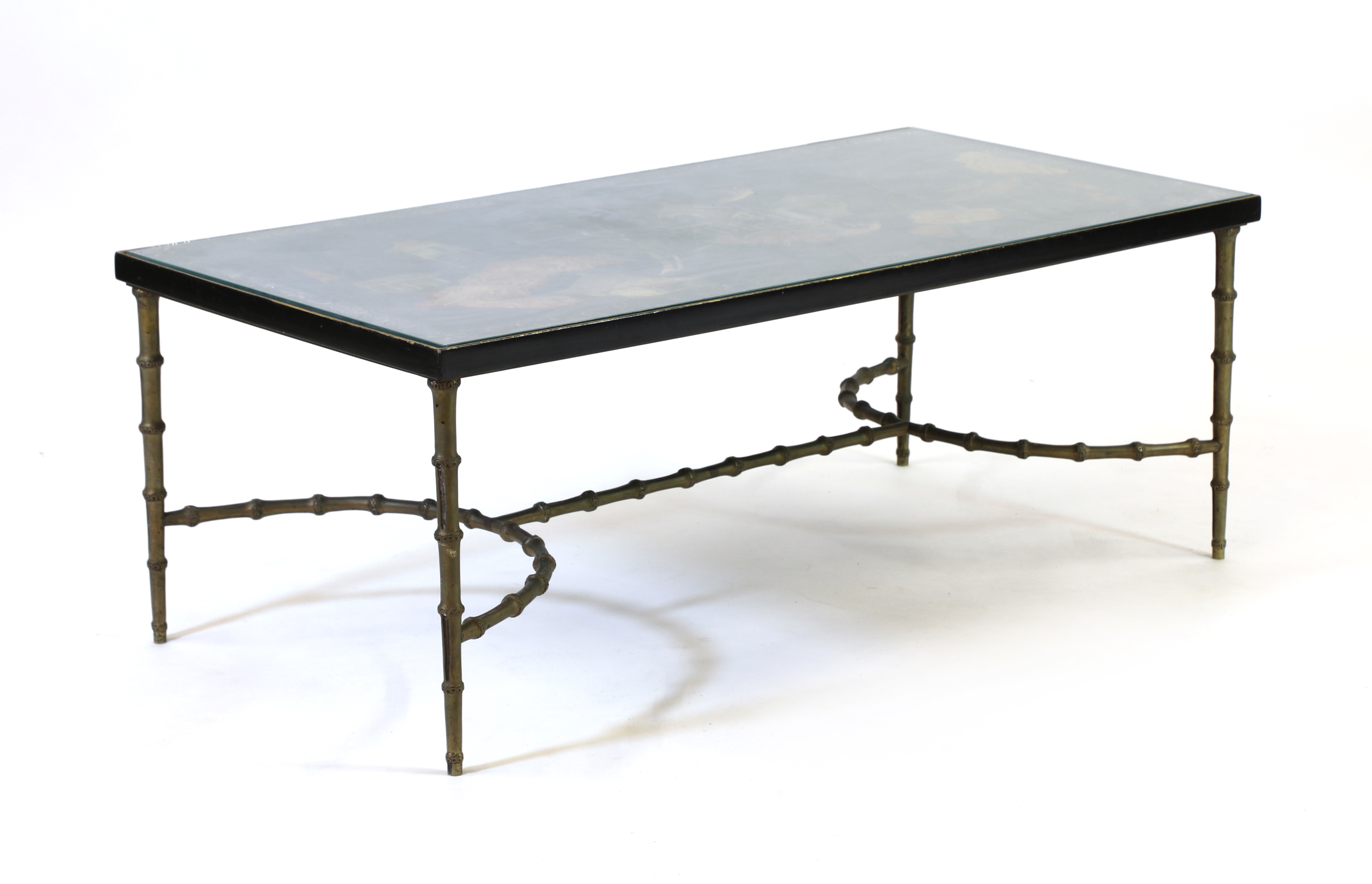 A Pair of Lacquered & Faux Bamboo Coffee Tables - Image 10