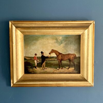 Victorian Equestrian Oil Painting