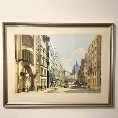 Large Watercolour of The Daily Express Building by Bert Wright PPRSMA FRSA
