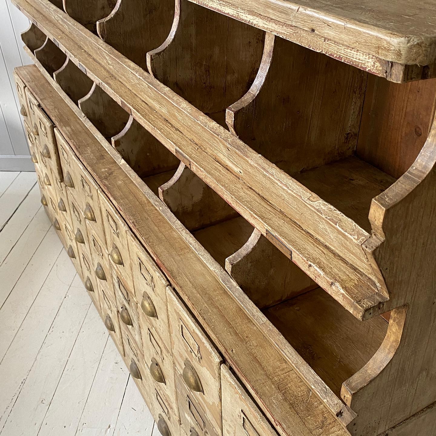 Large Bank of Shop Drawers With Storage Trough - Image 2