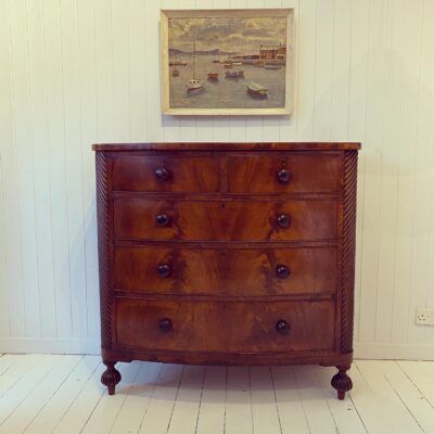 William IV Mahogany Bow Front Chest of Drawers