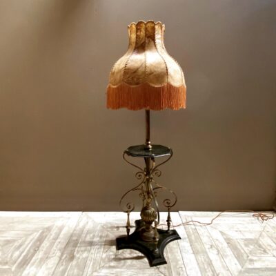 Brass and Cast Iron Lamp Table Circa 1900