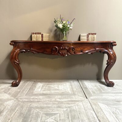 Grand Scale Victorian Mahogany Console Table