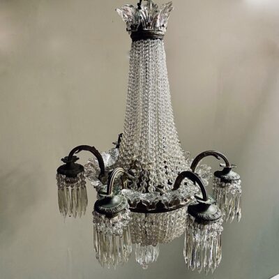 Crystal Six Branch Chandelier
