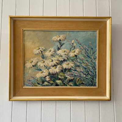 Oil on board Still Life Summer Flowers
