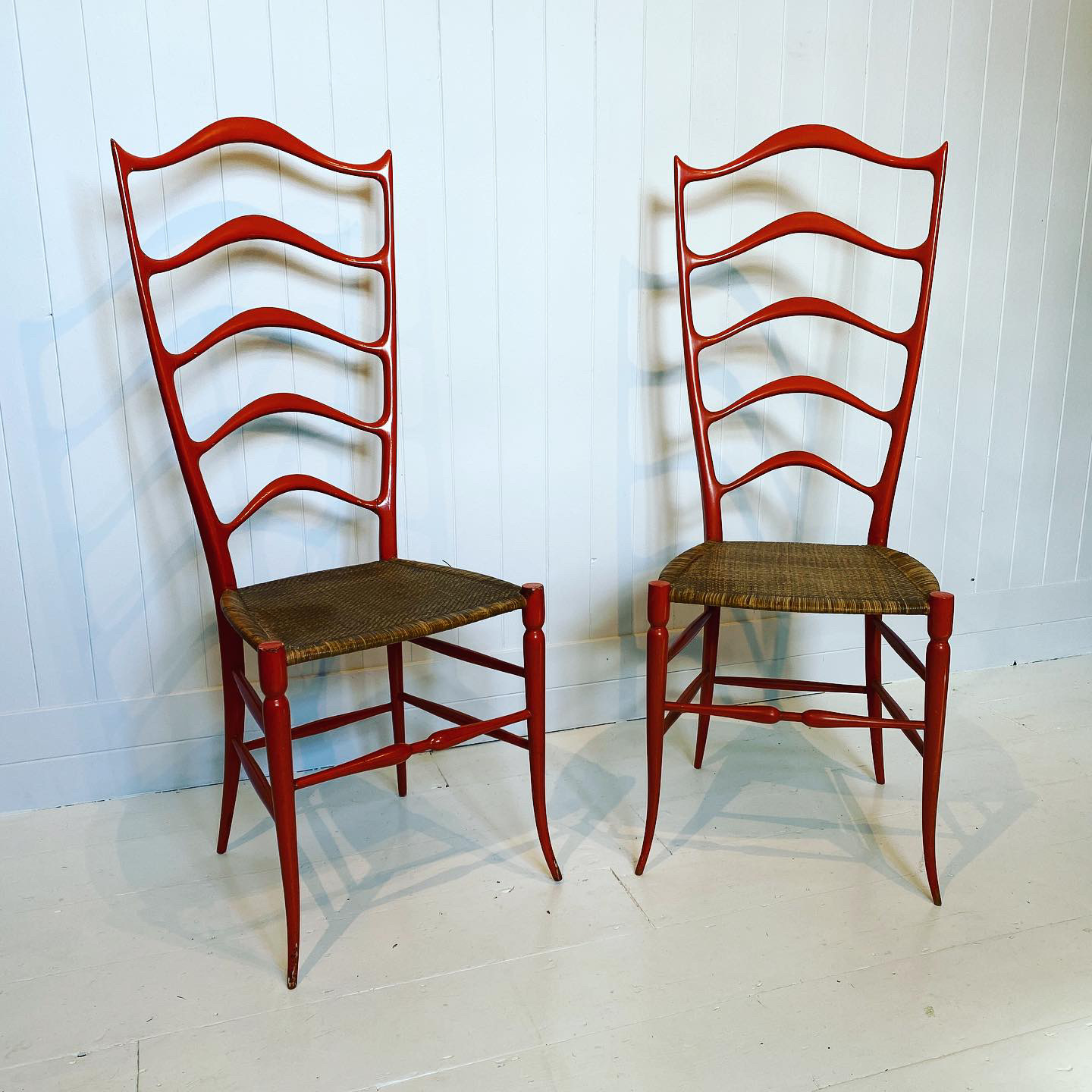 Rare Pair of Midcentury Chairs by A Bulleri & Co.