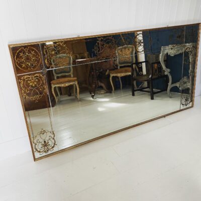 Large French Gilt Frame Bistro Mirror