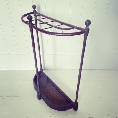 Victorian Cast Iron and Copper Umbrella Stand