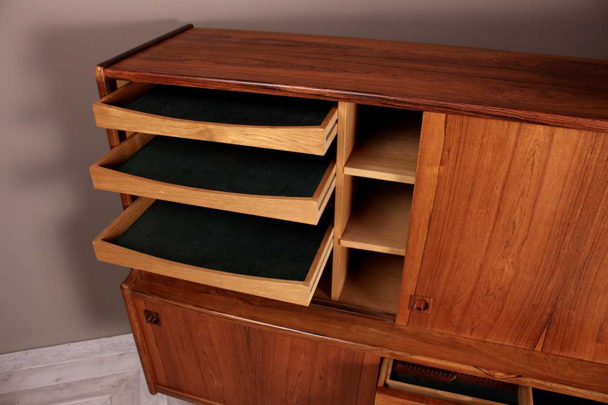 Danish Rosewood Sideboard Credenza by Johannes Andersen, Circa 1960 - Image 4