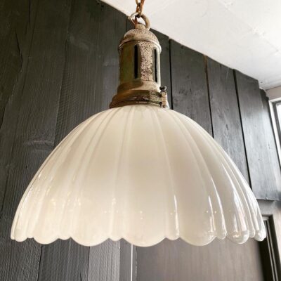 Vintage Jefferson Moonstone Pendant Lights Circa 1920