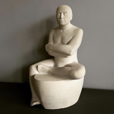 Carved Portland Stone Sculpture by Andre Wallace