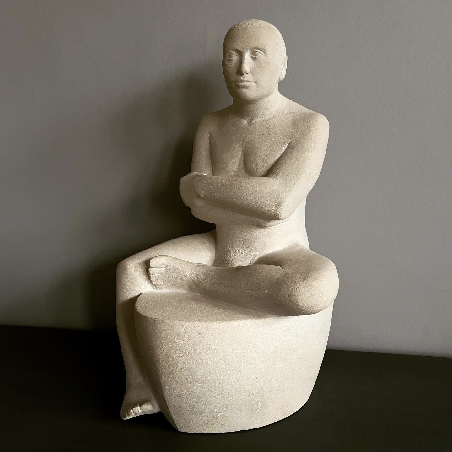 Carved Portland Stone Sculpture by Andre Wallace - Image 8