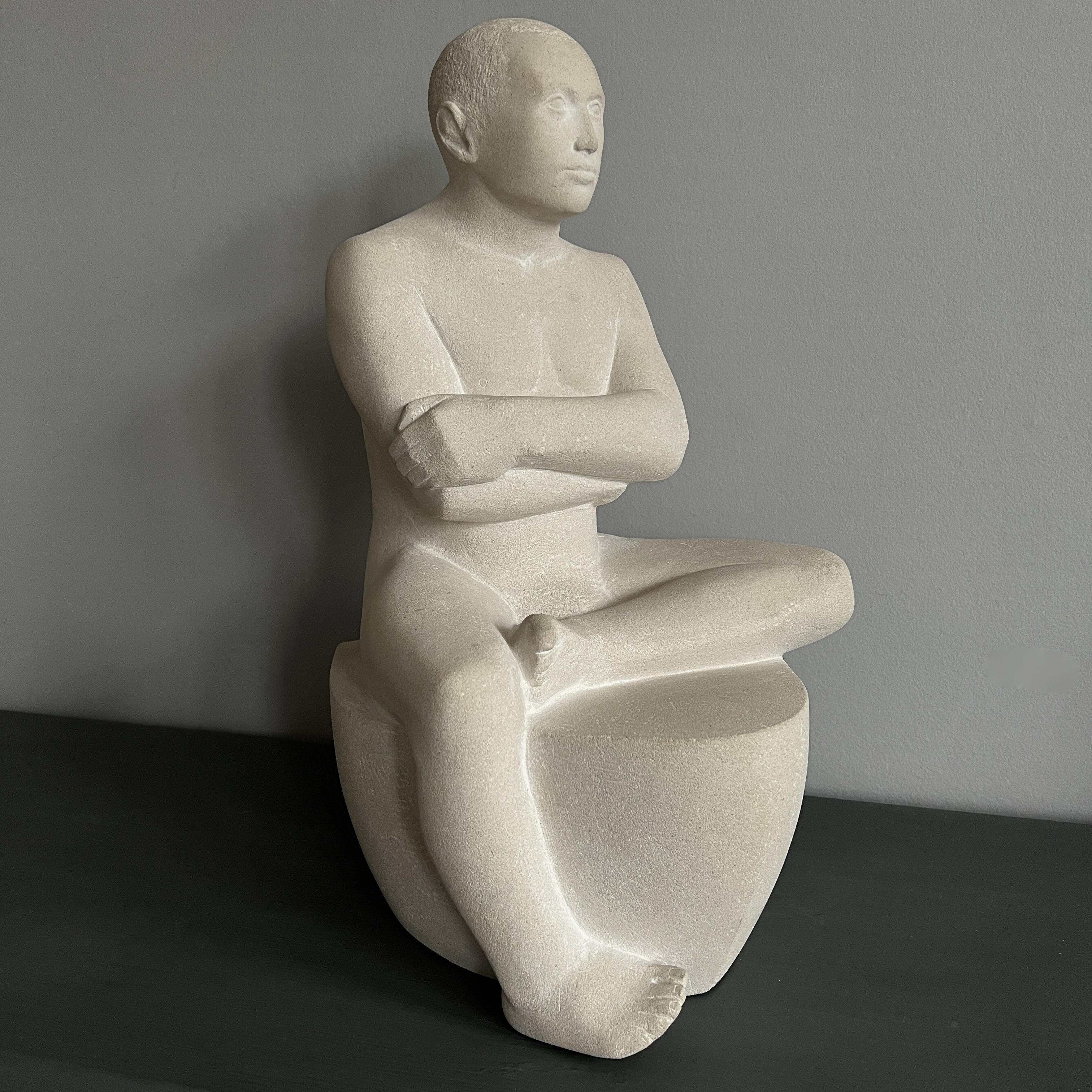 Carved Portland Stone Sculpture by Andre Wallace - Image 2