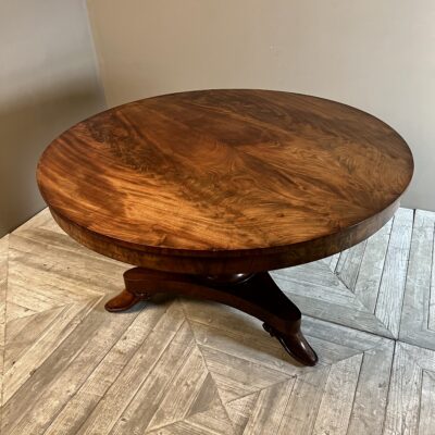C19th Manx Mahogany Circular Tilt-Top Dining Table