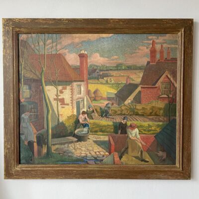 Bloomsbury School Sussex Landscape Oil On Canvas