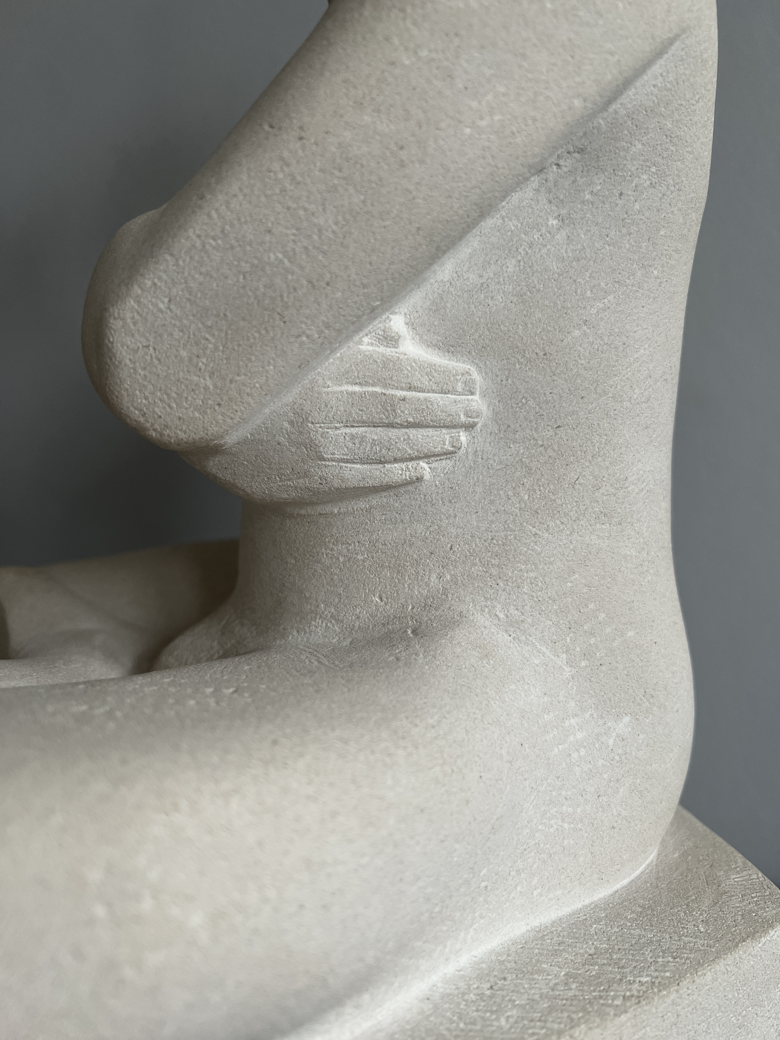 Carved Portland Stone Sculpture by Andre Wallace - Image 6