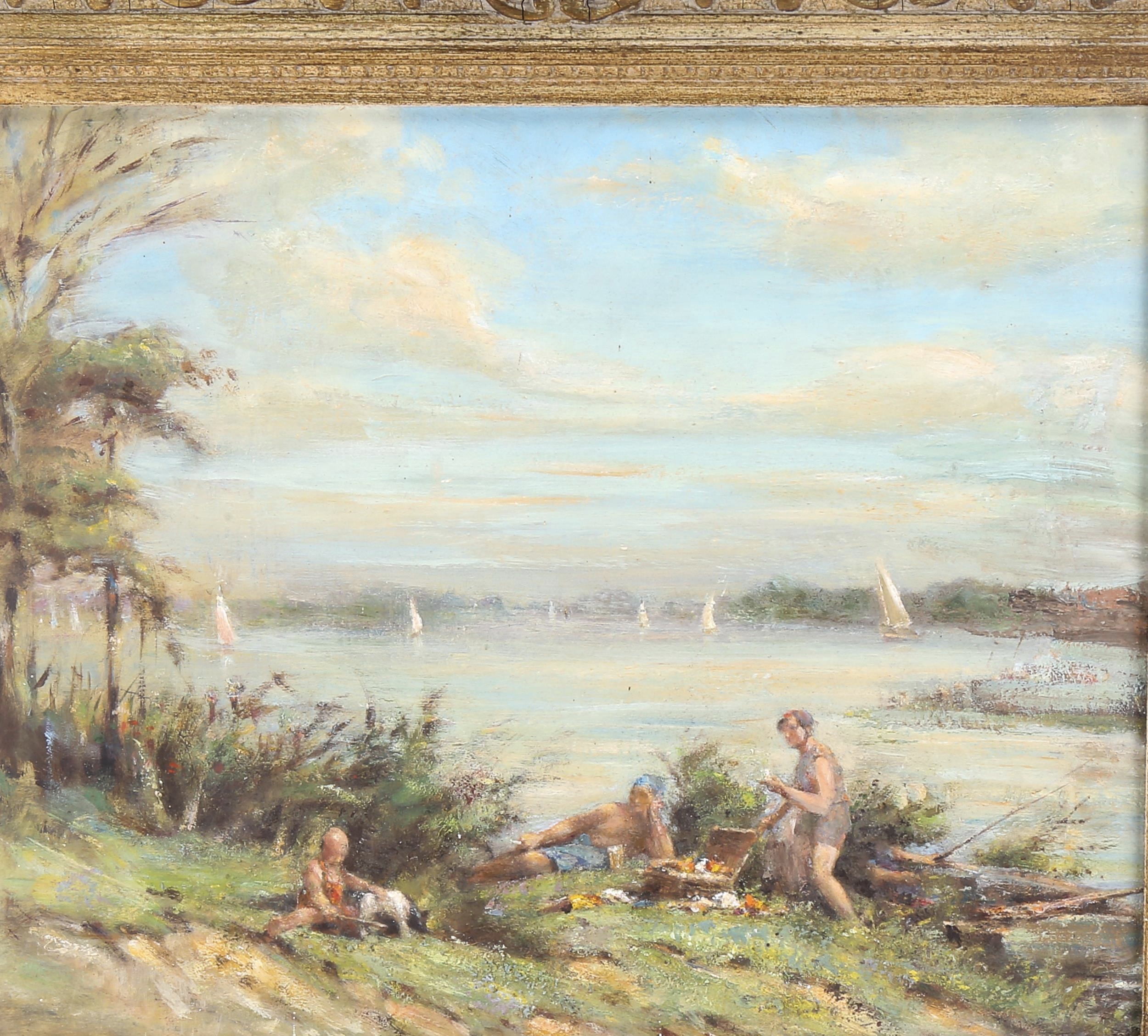 Bernard H Wiles (1883-1966) Picnic by The River - Image 2