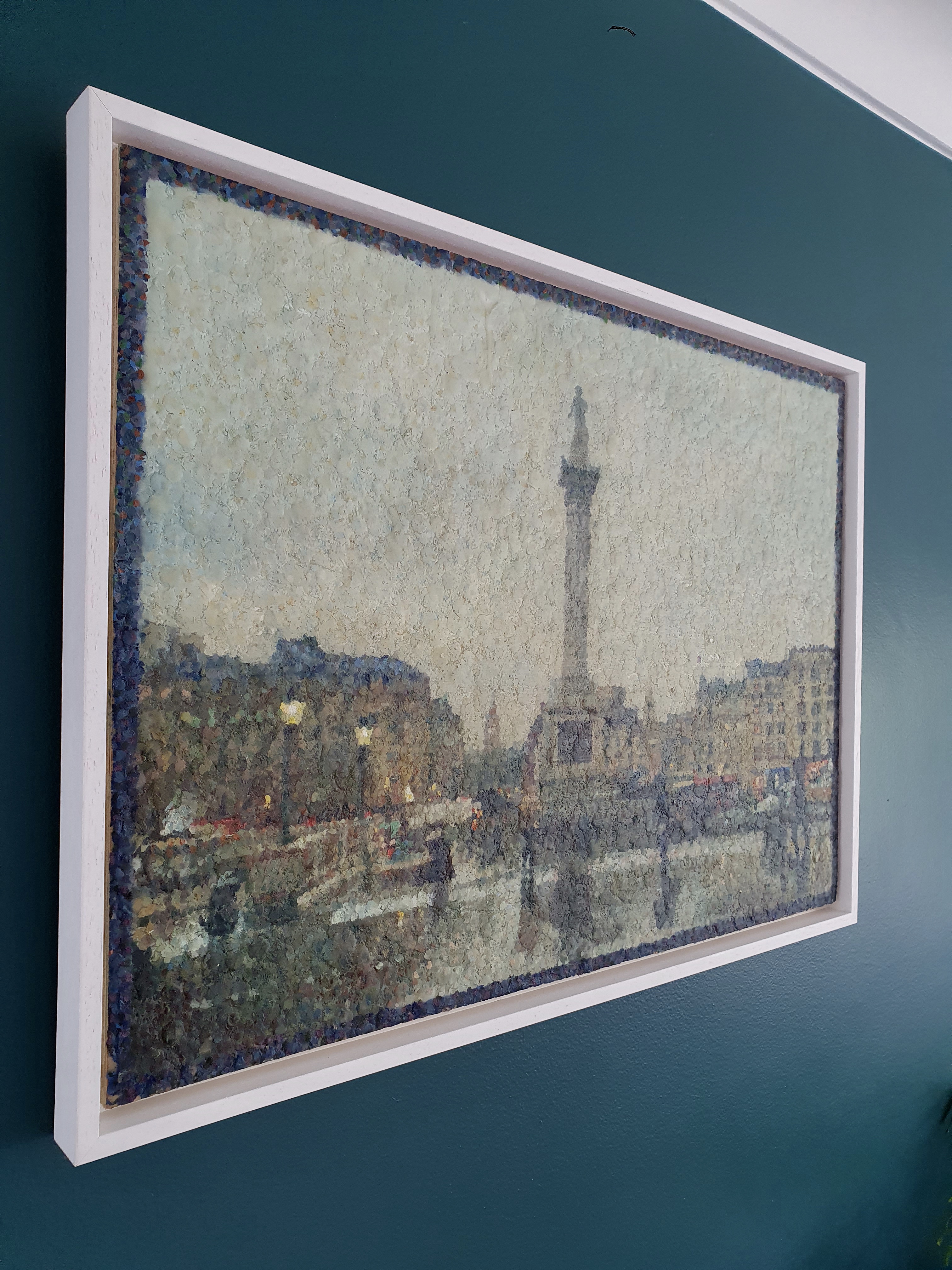 Trafalgar Square Oil On Wax Panel by Bill Bone - Image 3