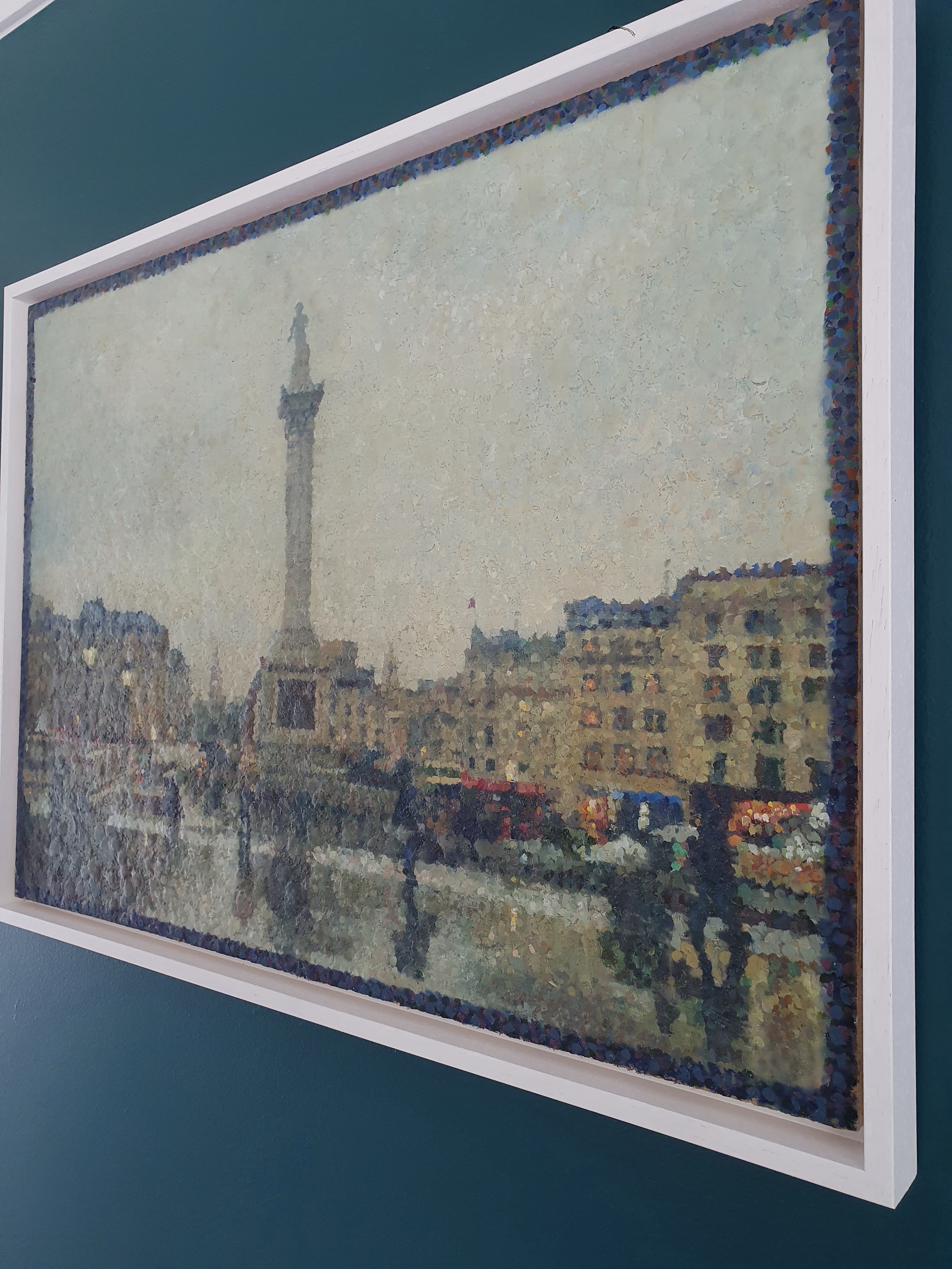 Trafalgar Square Oil On Wax Panel by Bill Bone - Image 2