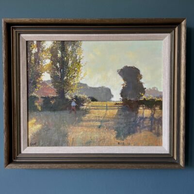 Morning Sun Oil On Board by Margaret Benoit