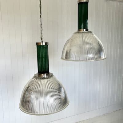 Large Vintage Holophane Pendant Light