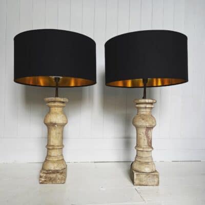 Reclaimed Marble Column Lamps