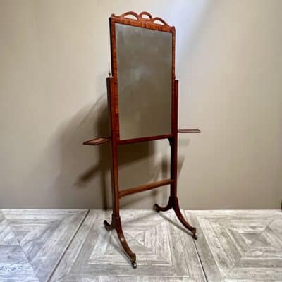 A C19th Mahogany Adjustable Cheval Mirror