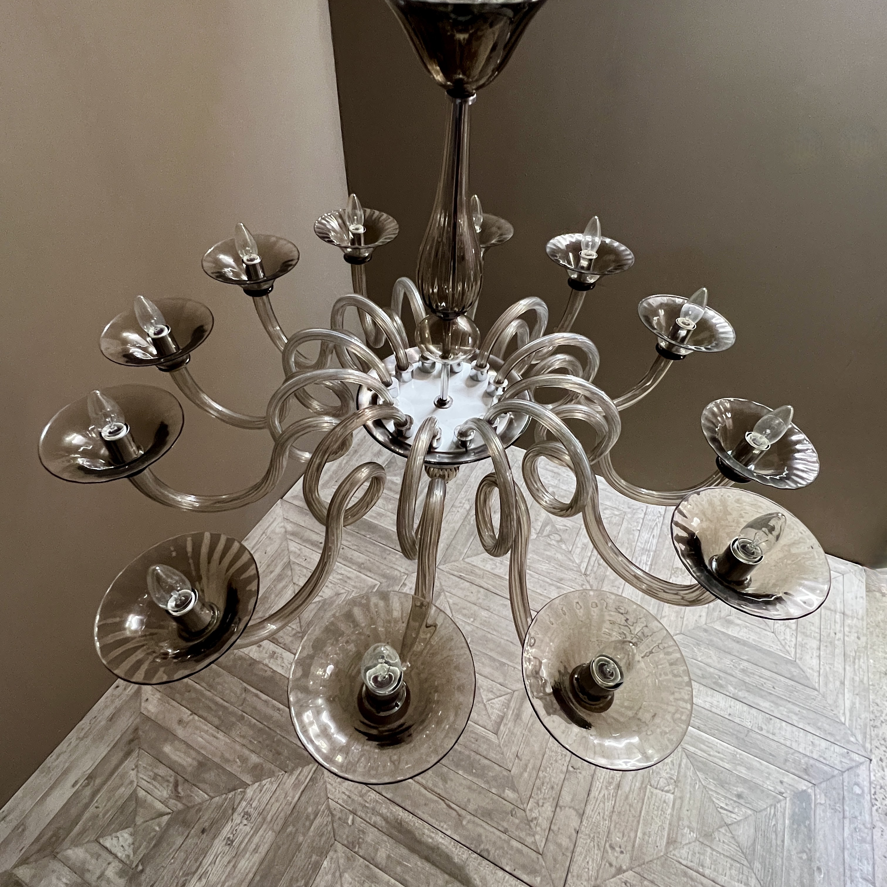Large Bella Figura Italaian Glass Chandelier - Image 2