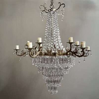 Empire Style Tent and Bag Crystal Chandelier