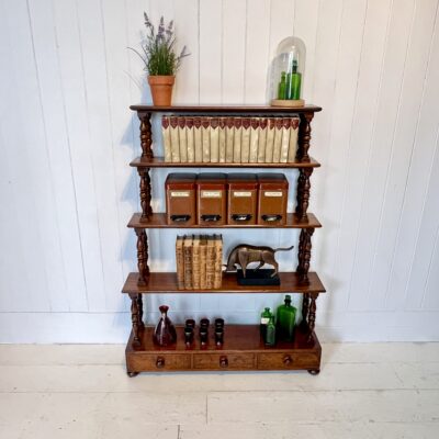Victorian Oak Waterfall Bookcase or Shelves