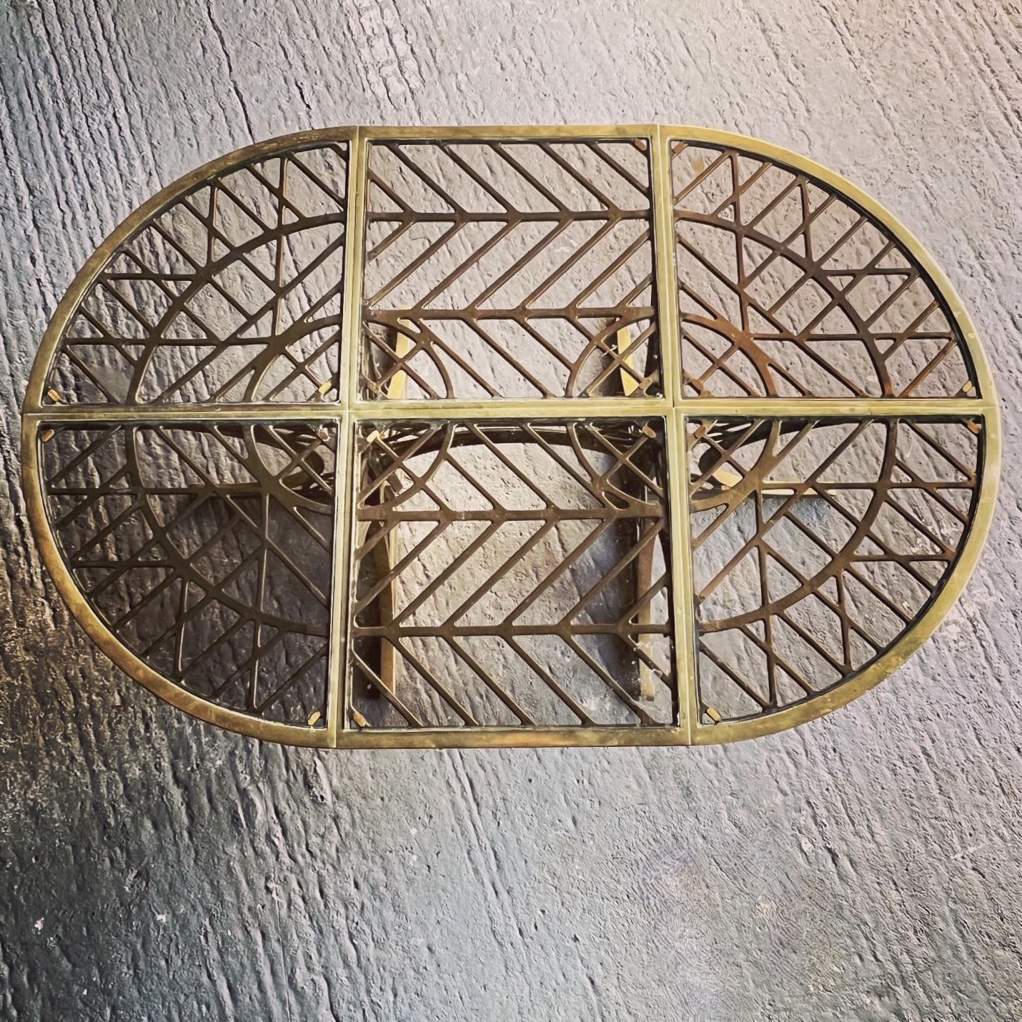 French Midcentury Polished Bronze And Glass Coffee Table - Image 5